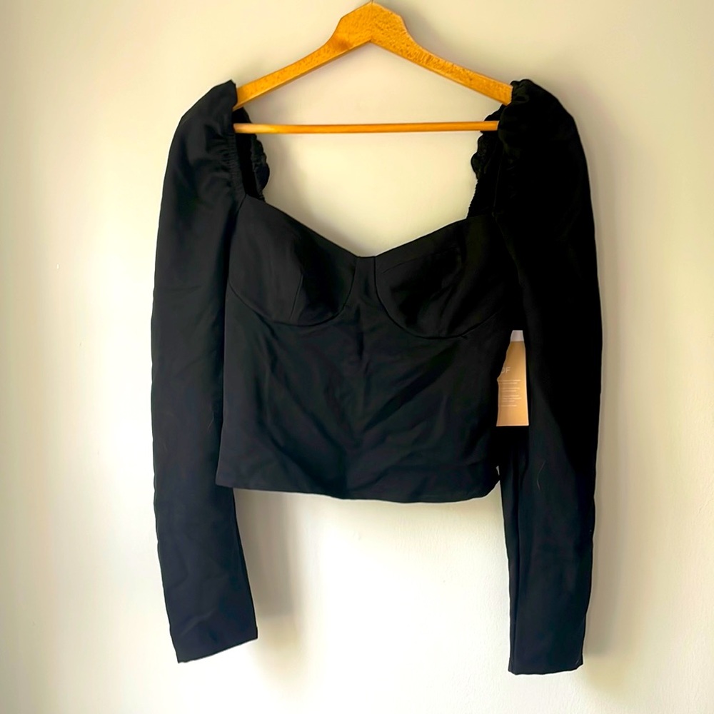 Black long sleeved bodice corset shirt. New with tags!